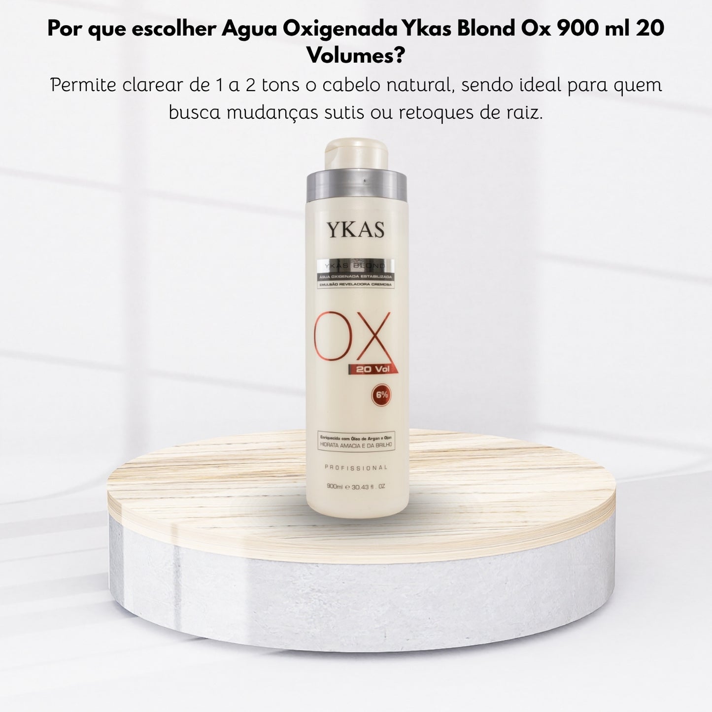 Agua Oxigenada Ykas Blond Ox 900 ml 20 Volumes