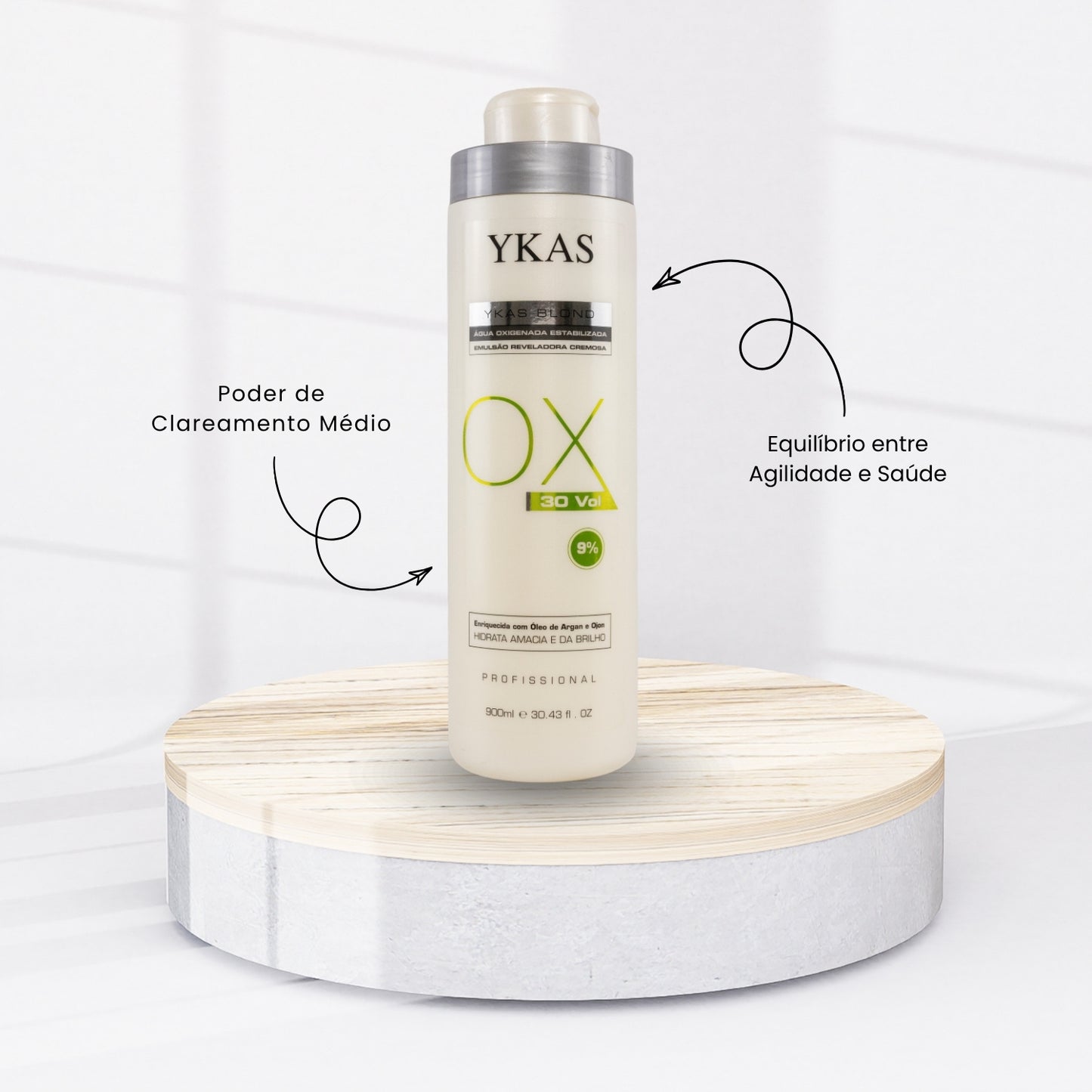 Agua Oxigenada Ykas Blond Ox 900 ml 30 Volumes