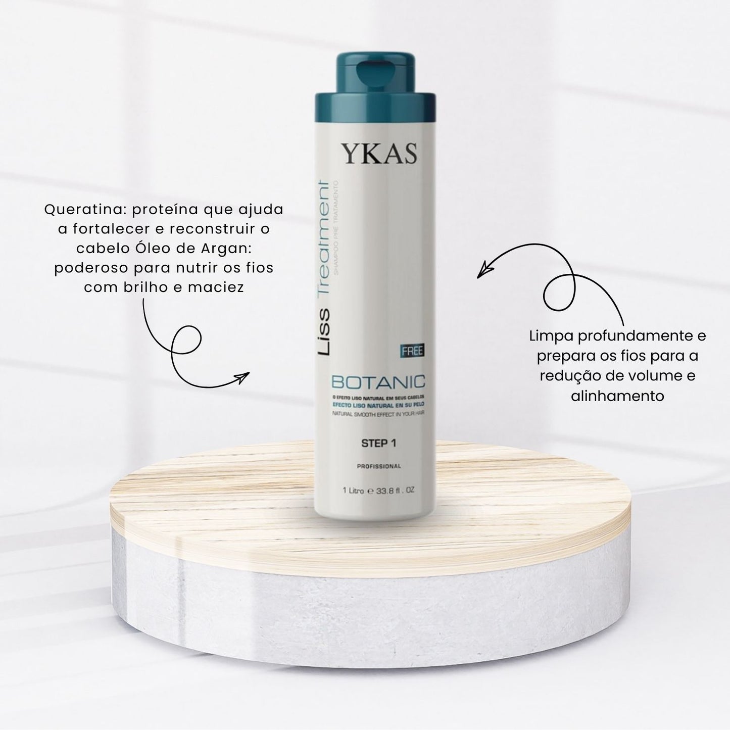 Kit Ykas Botanic Escova Progressiva Formol Free (2 x 1 Litro)