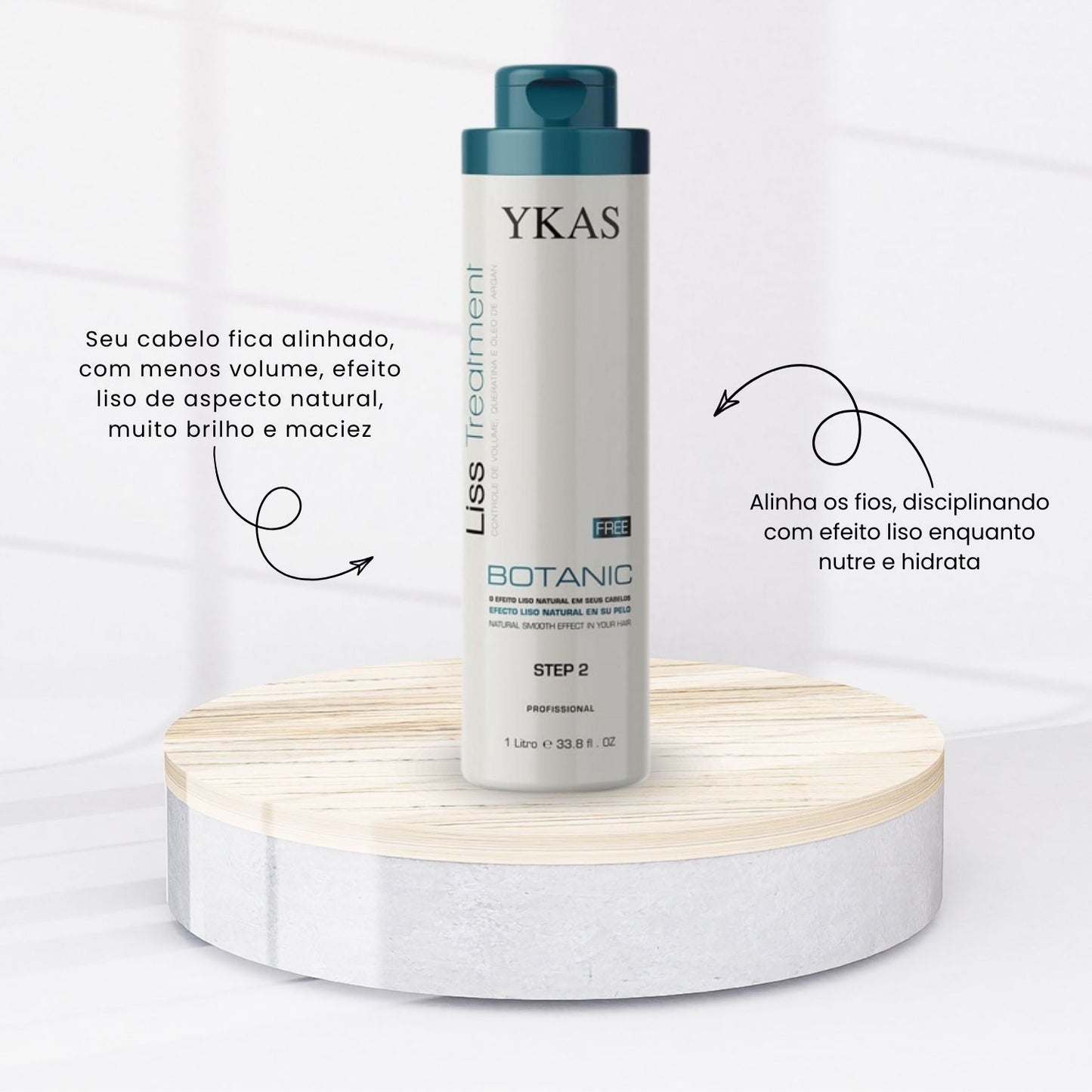 Kit Ykas Botanic Escova Progressiva Formol Free (2 x 1 Litro)