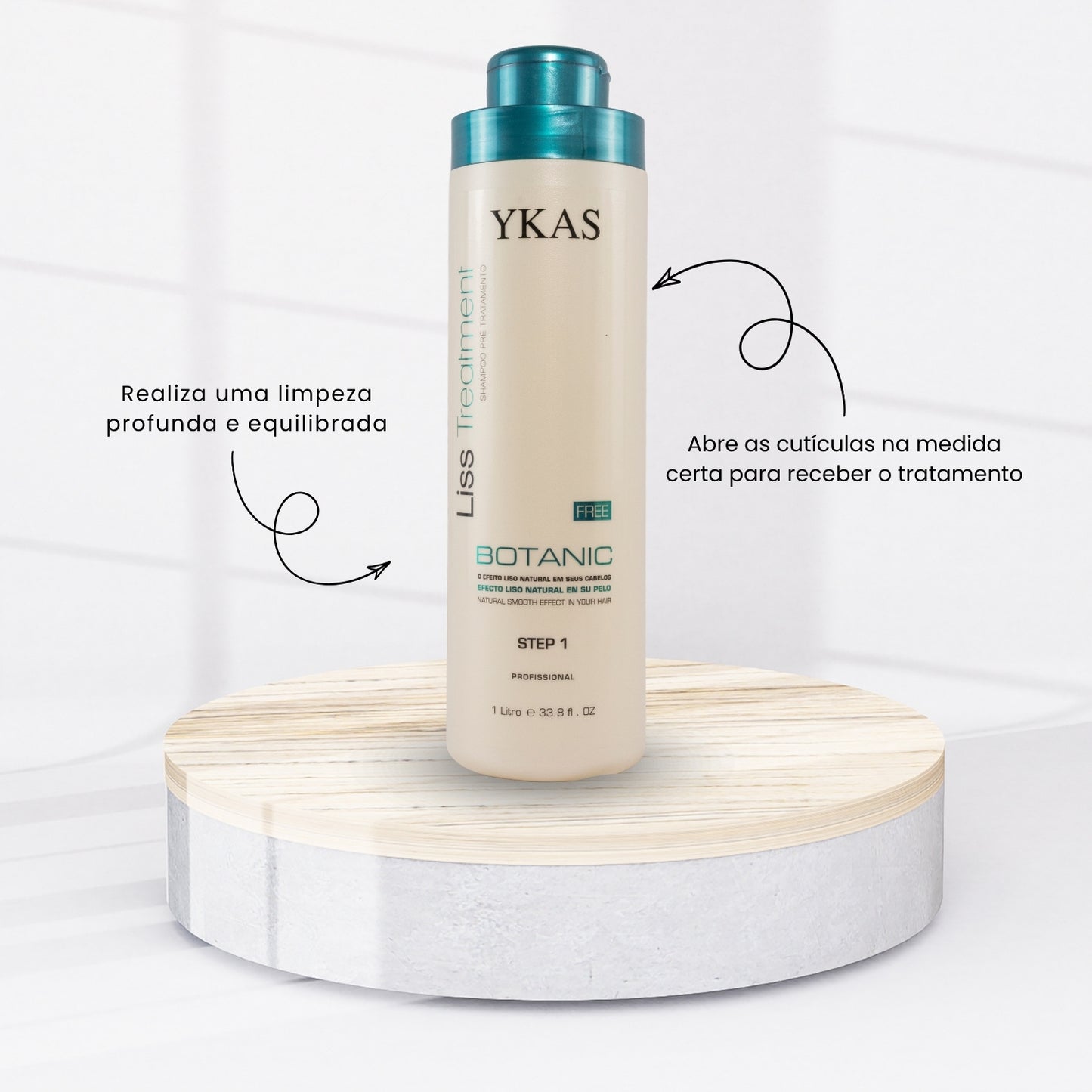 Kit Ykas Botanic Escova Progressiva Formol Free (2 x 1 Litro) + Fabulous All In One