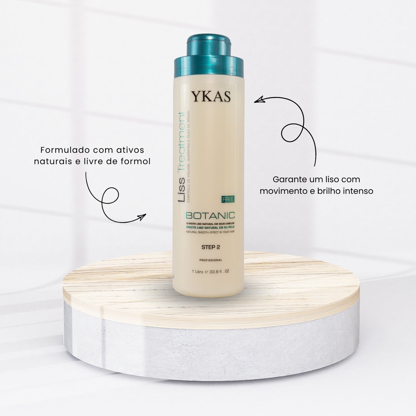 Kit Ykas Botanic Escova Progressiva Formol Free (2 x 1 Litro) + Fabulous All In One