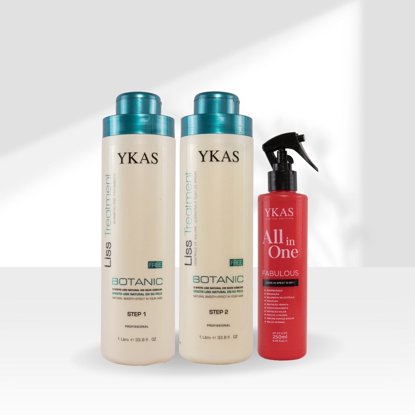Kit Ykas Botanic Escova Progressiva Formol Free (2 x 1 Litro) + Fabulous All In One