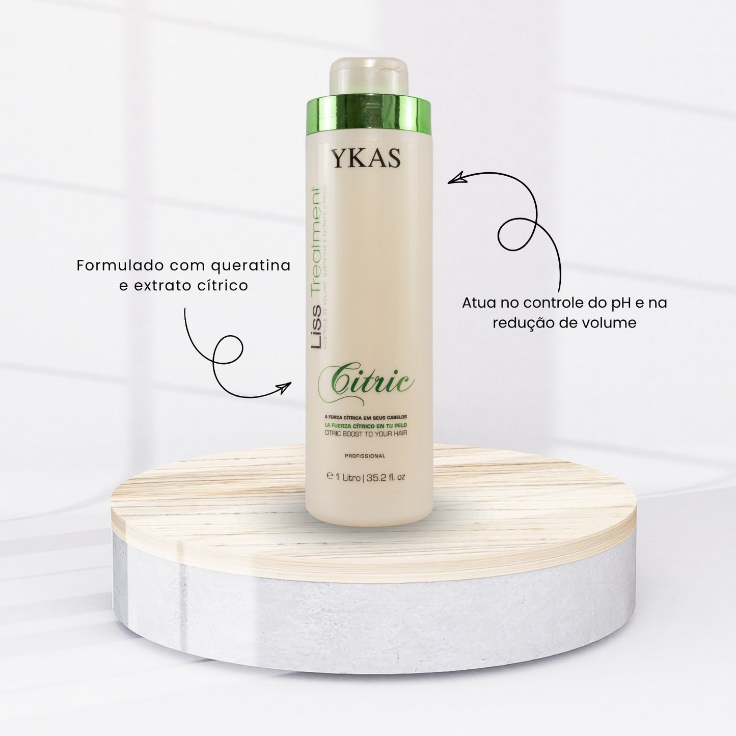 Kit Ykas Botox Capilar 1 Kg + Citric 1 Kg + Máscara Verniz 250 g