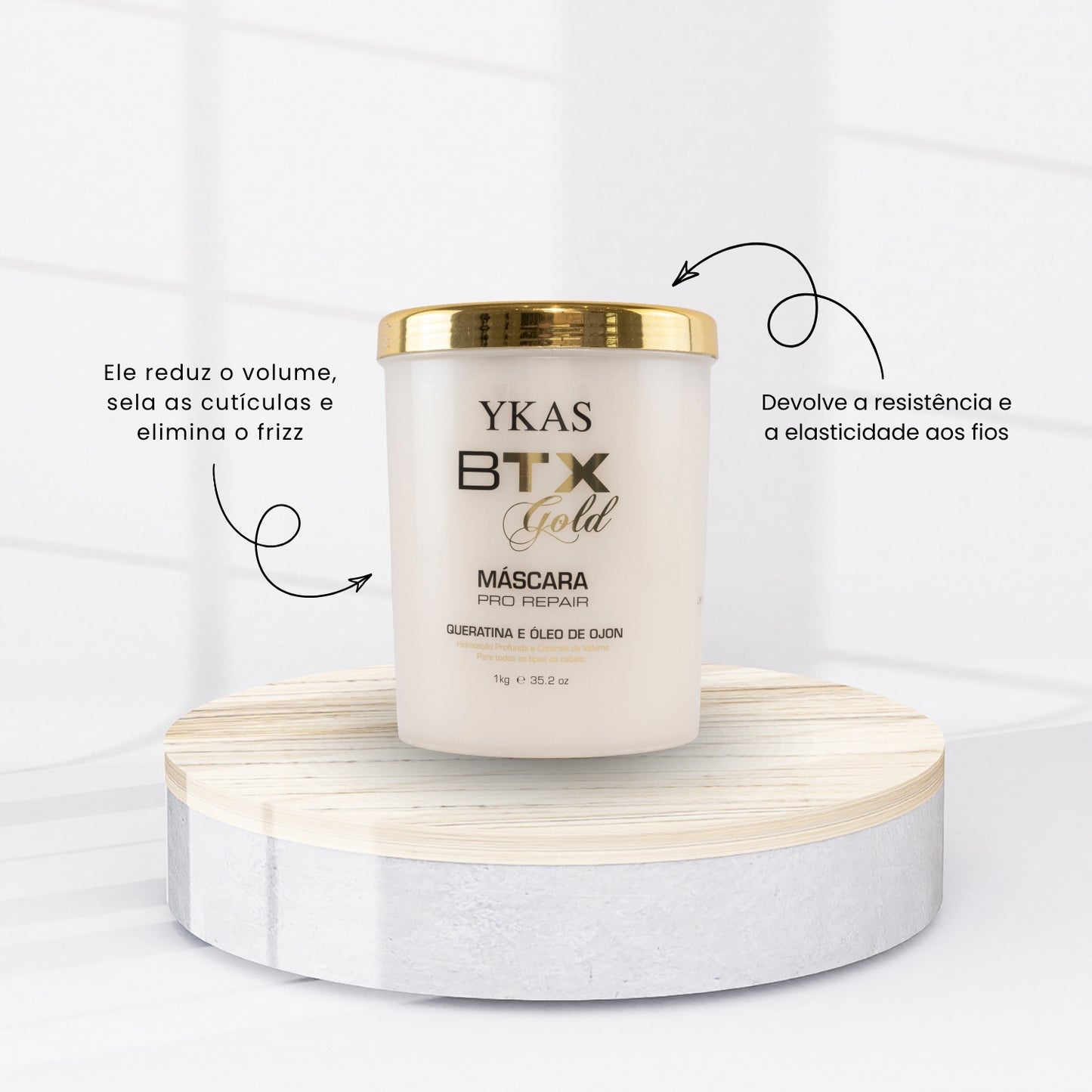 Kit Ykas Botox Capilar 1 Kg + Citric 1 Kg + Máscara Verniz 250 g