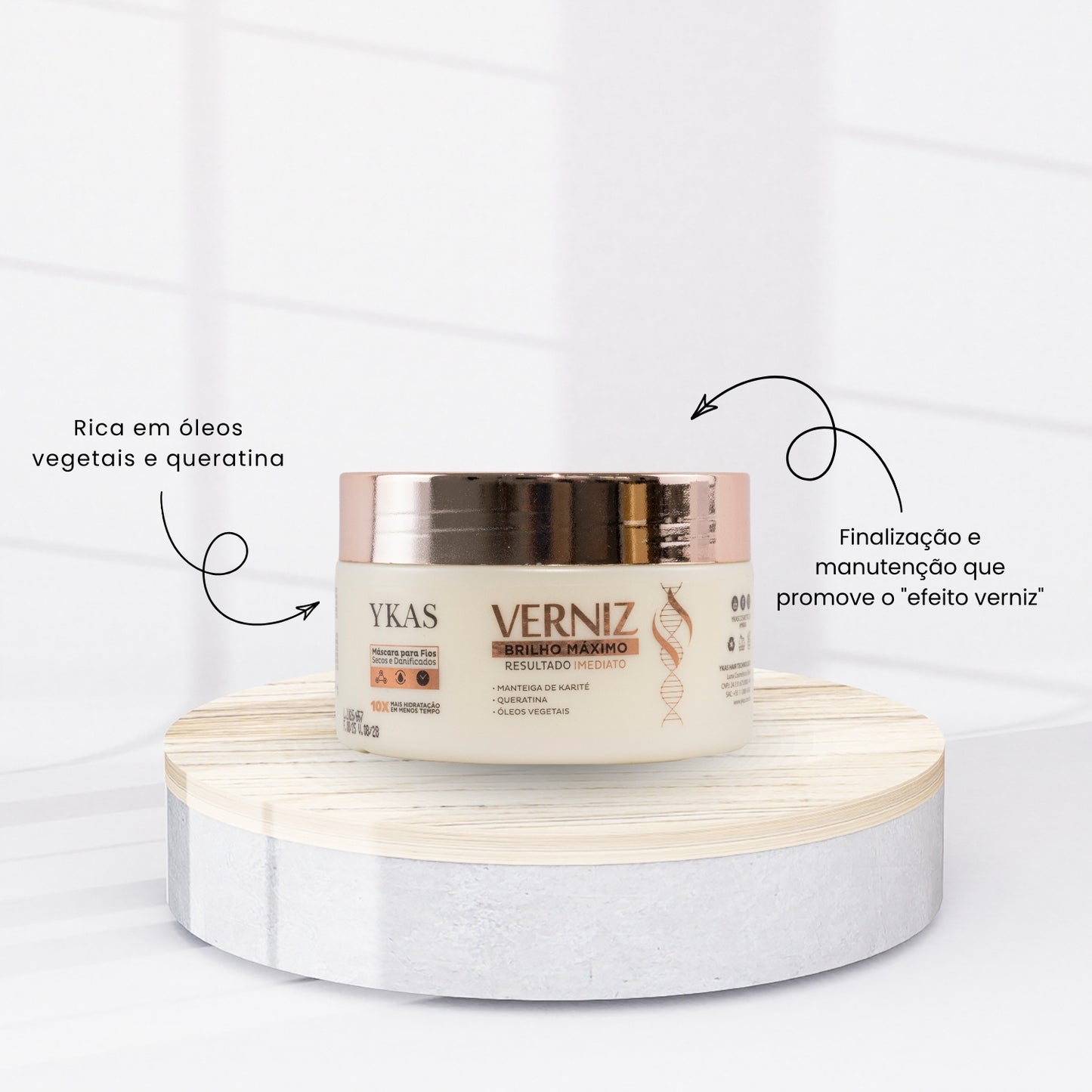 Kit Ykas Botox Capilar 1 Kg + Citric 1 Kg + Máscara Verniz 250 g