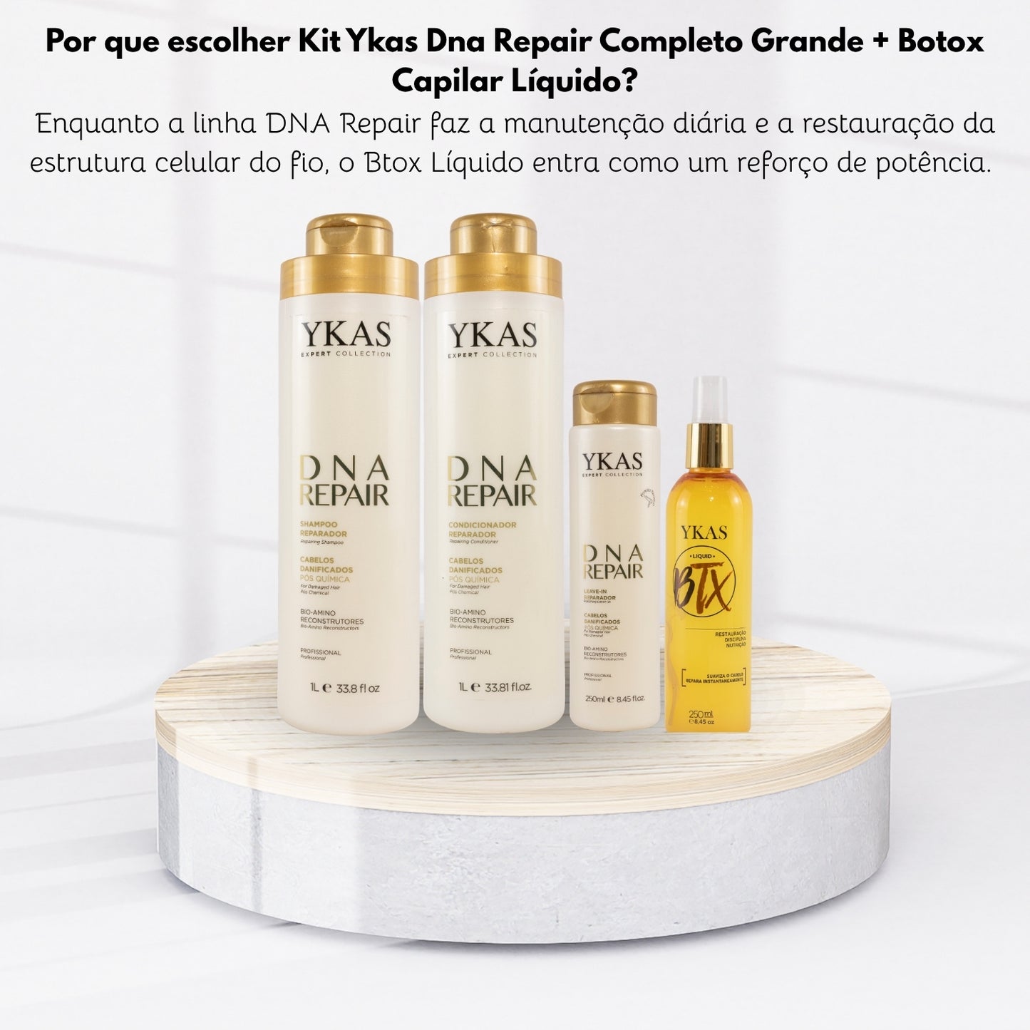 Kit Ykas Dna Repair Completo Grande + Botox Capilar Líquido