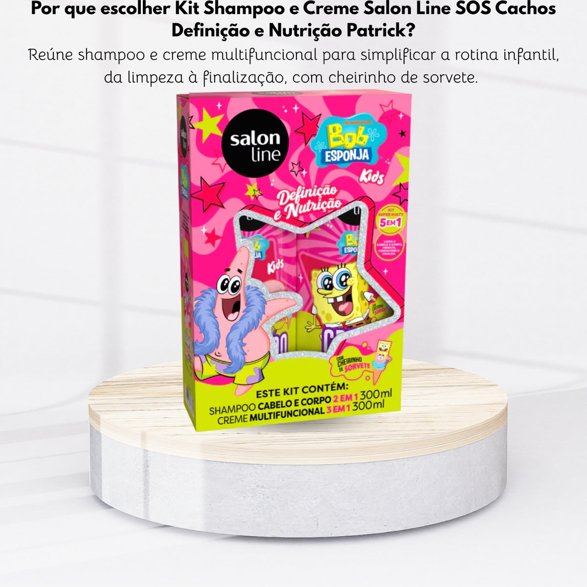 Kit Salon Line SOS Cachos Shampoo e Creme Definição e Nutrição Patrick