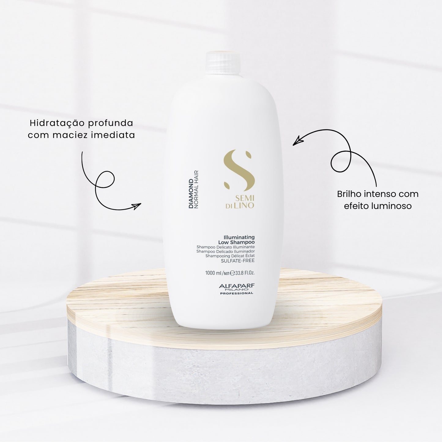 Shampoo Alfaparf Semi Di Lino Diamond Illuminating sem Sulfato 1 Litro