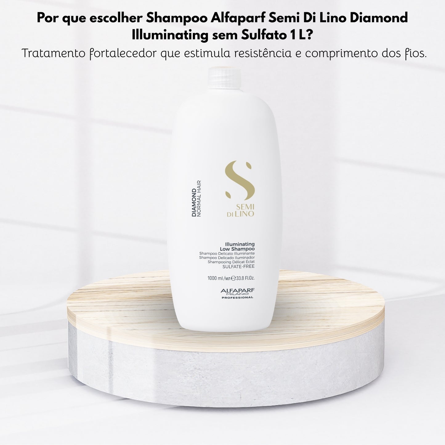 Shampoo Alfaparf Semi Di Lino Diamond Illuminating sem Sulfato 1 Litro