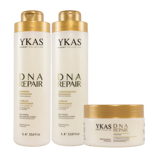 Kit Ykas Dna Repair Shampoo + Condicionador 1 Litro + Máscara 250 g