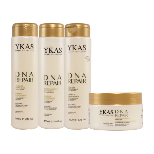 Kit Ykas Dna Repair Shampoo + Condicionador 300 ml + Máscara 250 g + Leave-in 250 ml