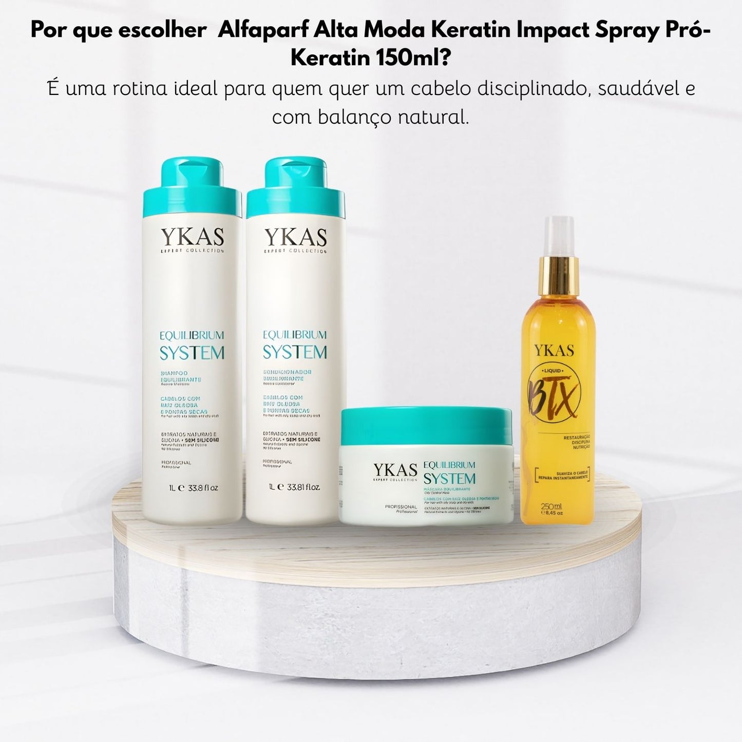 Kit Ykas Equilibrium System Grande Completo + Ykas BBtox Líquido Desmaia Cabelo 250 ml
