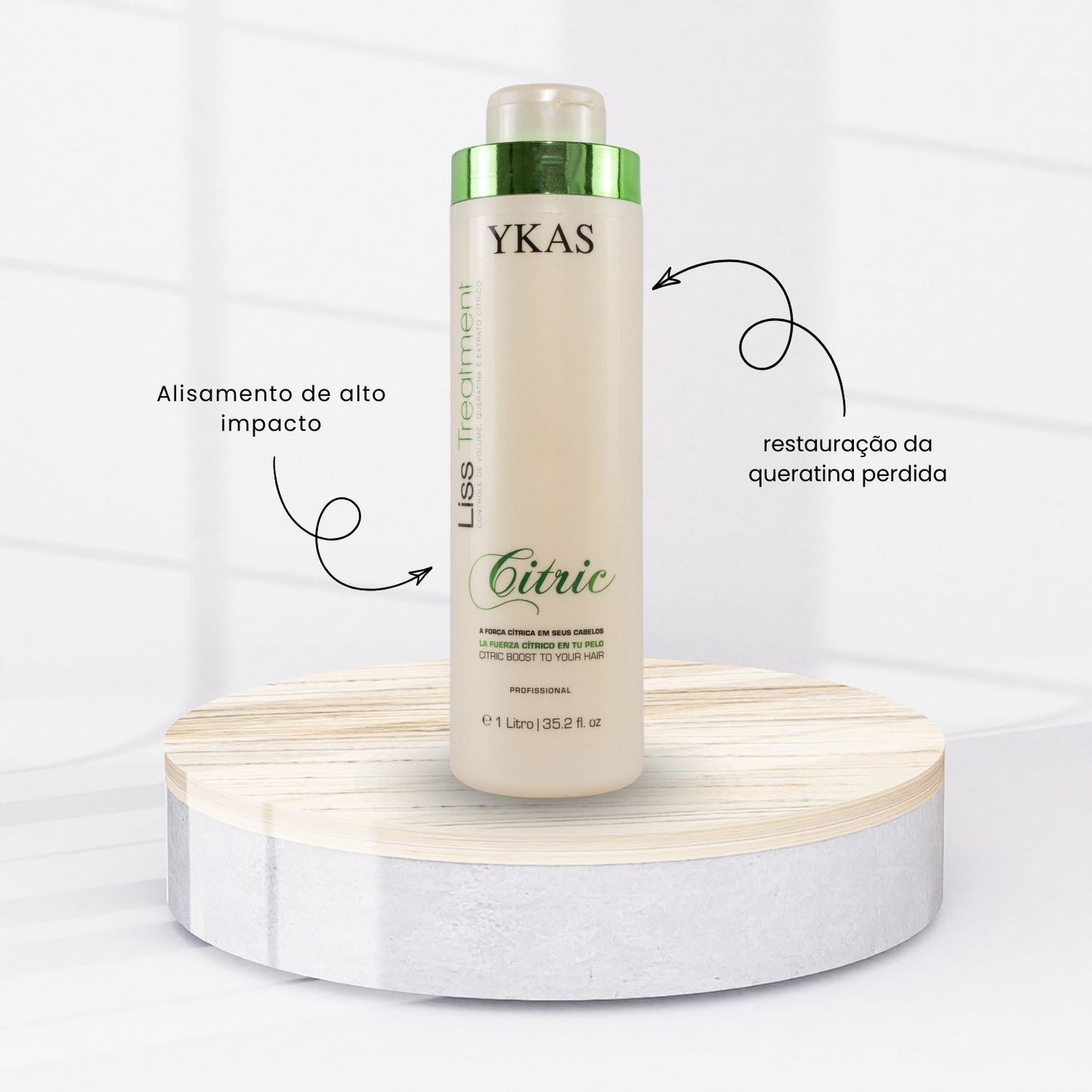 Kit Ykas Escova Progressiva Citric 3 Unidades de 1 Litro