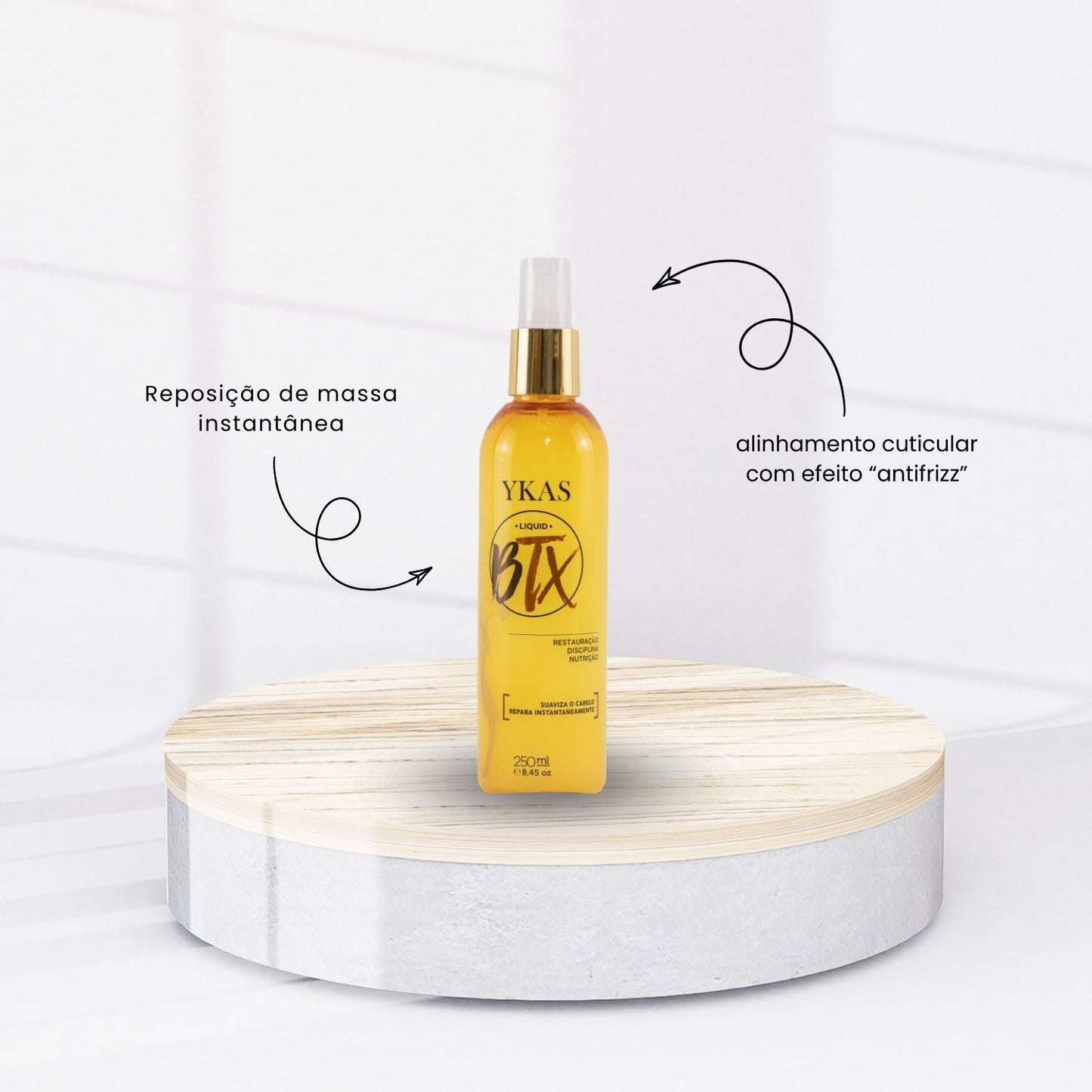 Kit Ykas Escova Progressiva Rubi (3 x 1 Litro) + Ykas Botox Capilar Líquido Tratamento 250 ml