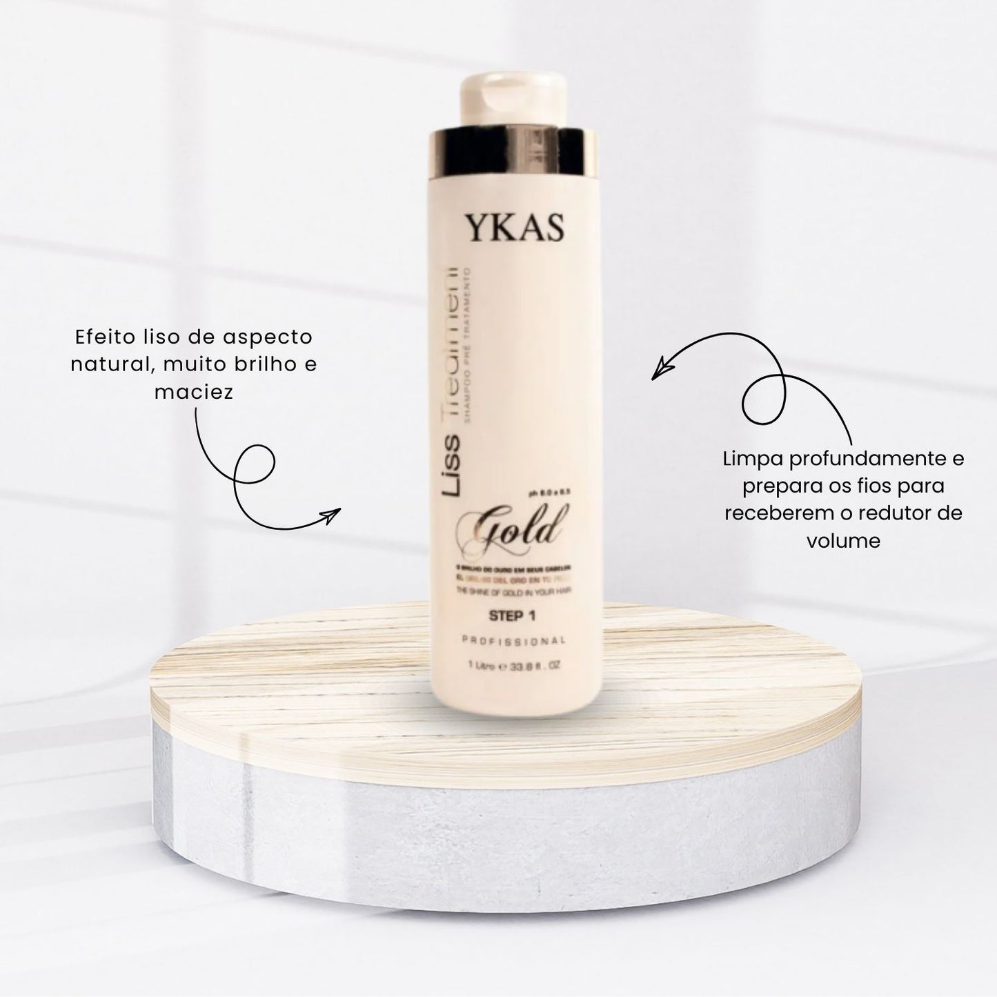 Kit Ykas Gold Escova Progressiva Ouro (2 x 1 Litro)