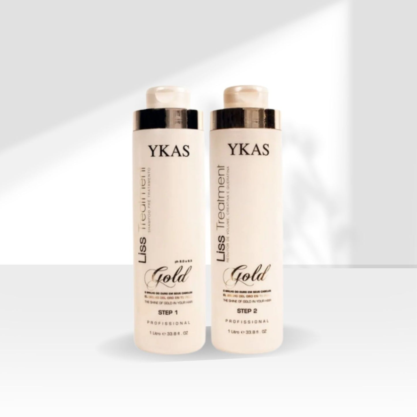 Kit Ykas Gold Escova Progressiva Ouro (2 x 1 Litro)