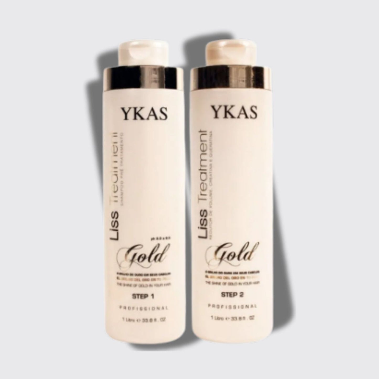 Kit Ykas Gold Escova Progressiva Ouro (2 x 1 Litro)