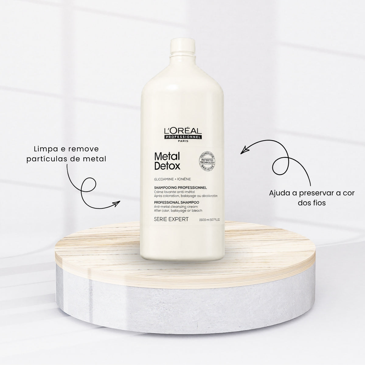 Kit Loreal Metal Detox Shampoo 1,5L+ Máscara 500 g