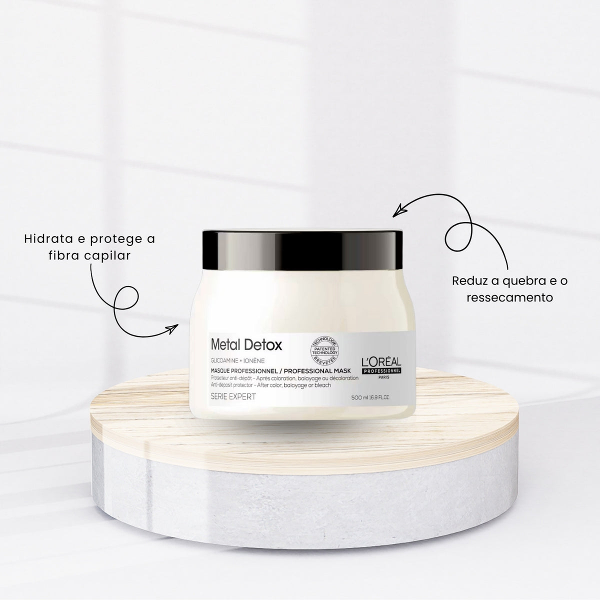 Kit Loreal Metal Detox Shampoo 1,5L+ Máscara 500 g