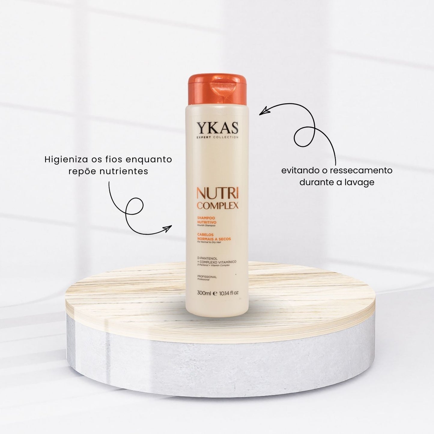 Kit Ykas Nutri Complex Leave Pequeno + Dna Repair Trio Pequeno + Progressiva Orgânico 300 ml