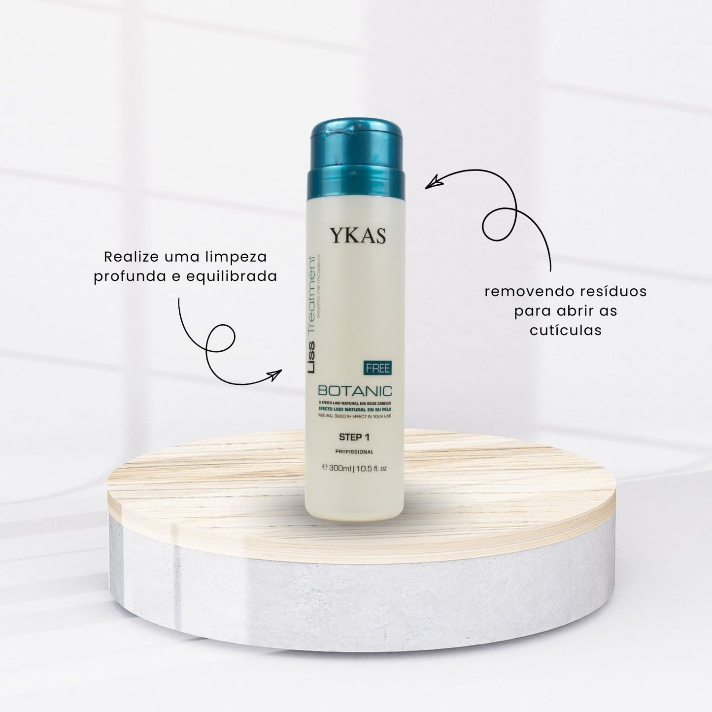 Kit Ykas Nutri Complex Leave Pequeno + Dna Repair Trio Pequeno + Progressiva Orgânico 300 ml