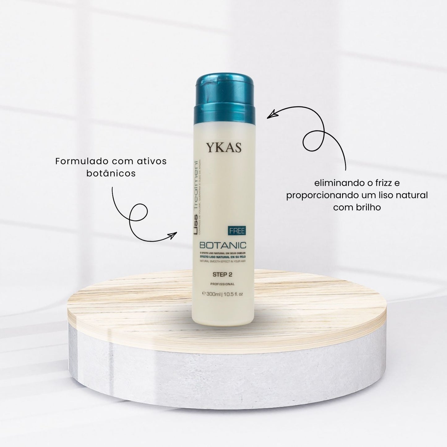Kit Ykas Nutri Complex Leave Pequeno + Dna Repair Trio Pequeno + Progressiva Orgânico 300 ml