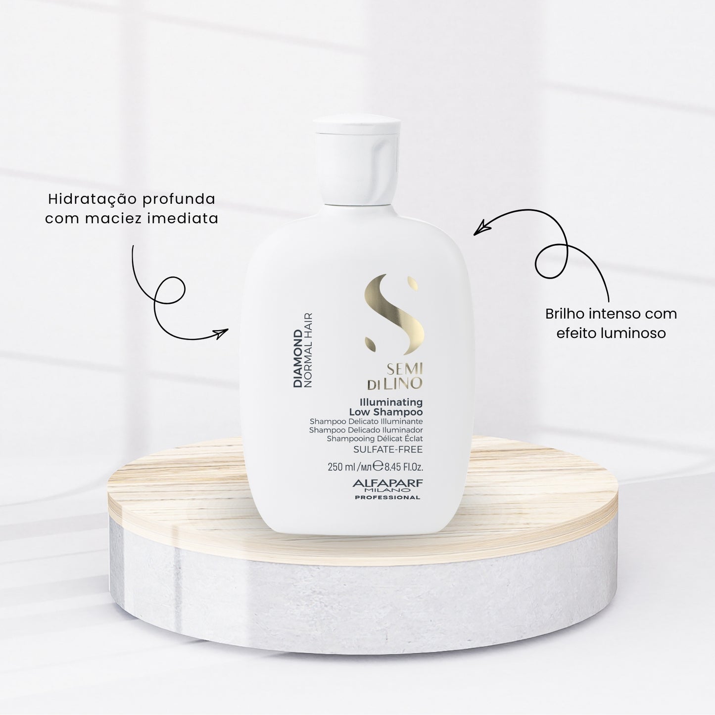 Shampoo Alfaparf Semi Di Lino Diamond Illuminating sem Sulfato 250 ml
