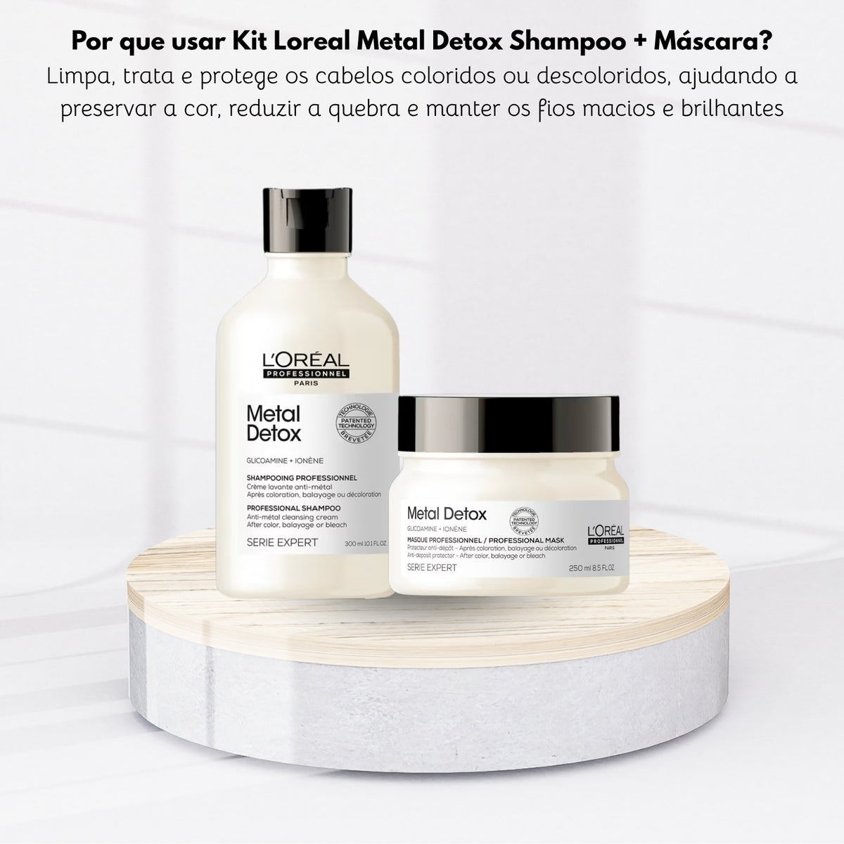 Kit Loreal Metal Detox Shampoo 300 ml+ Máscara 250 g