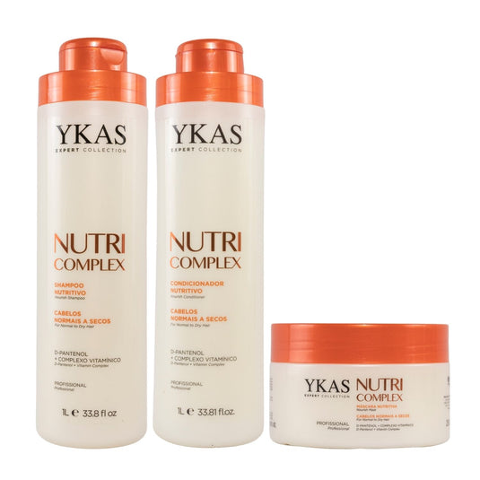 Kit Ykas Nutri Complex Shampoo + Condicionador 1 Litro + Máscara 250 g
