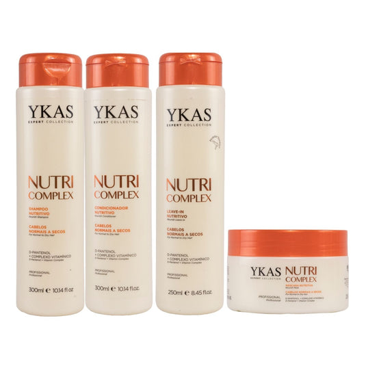 Kit Ykas Nutri Complex Shampoo + Condicionador 300 ml + Máscara 250 g + Leave-in 250 g