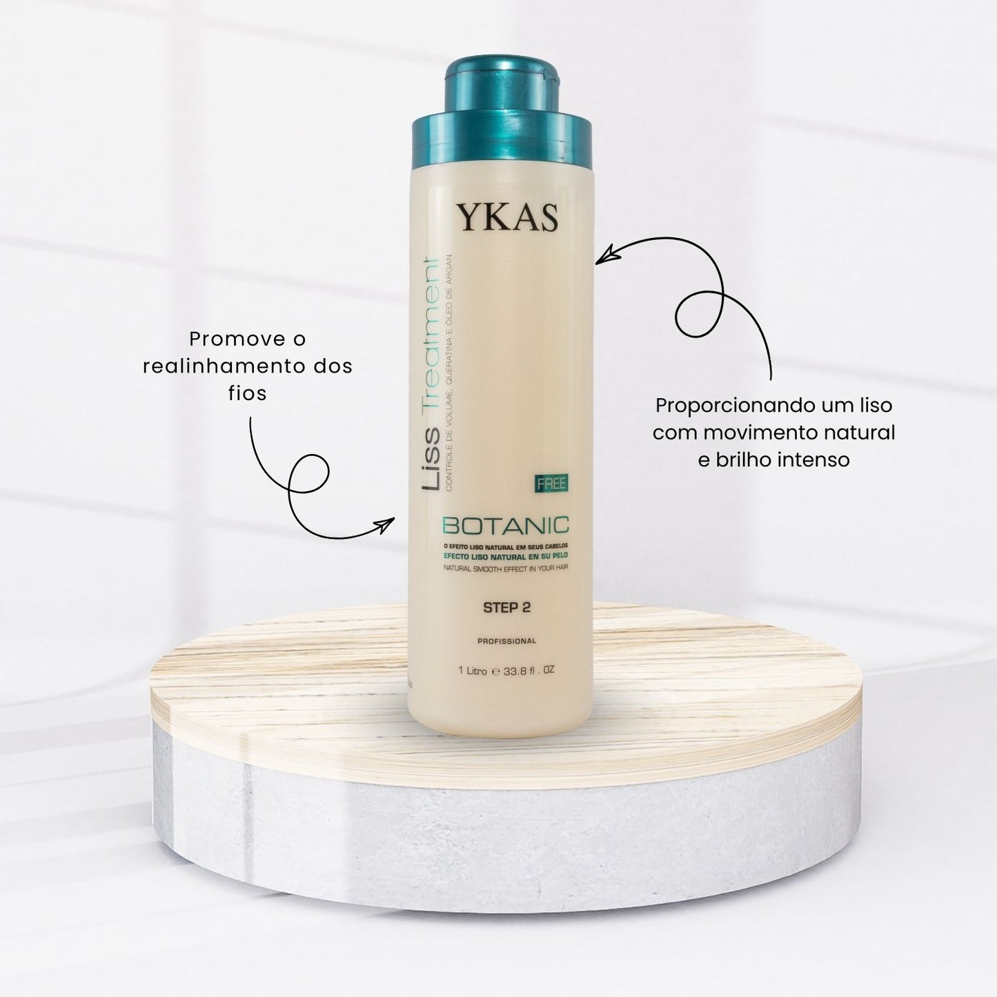 Kit Ykas Orgânico Formol Free ( 2 x 1 Litro ) + Máscara 1 Kg