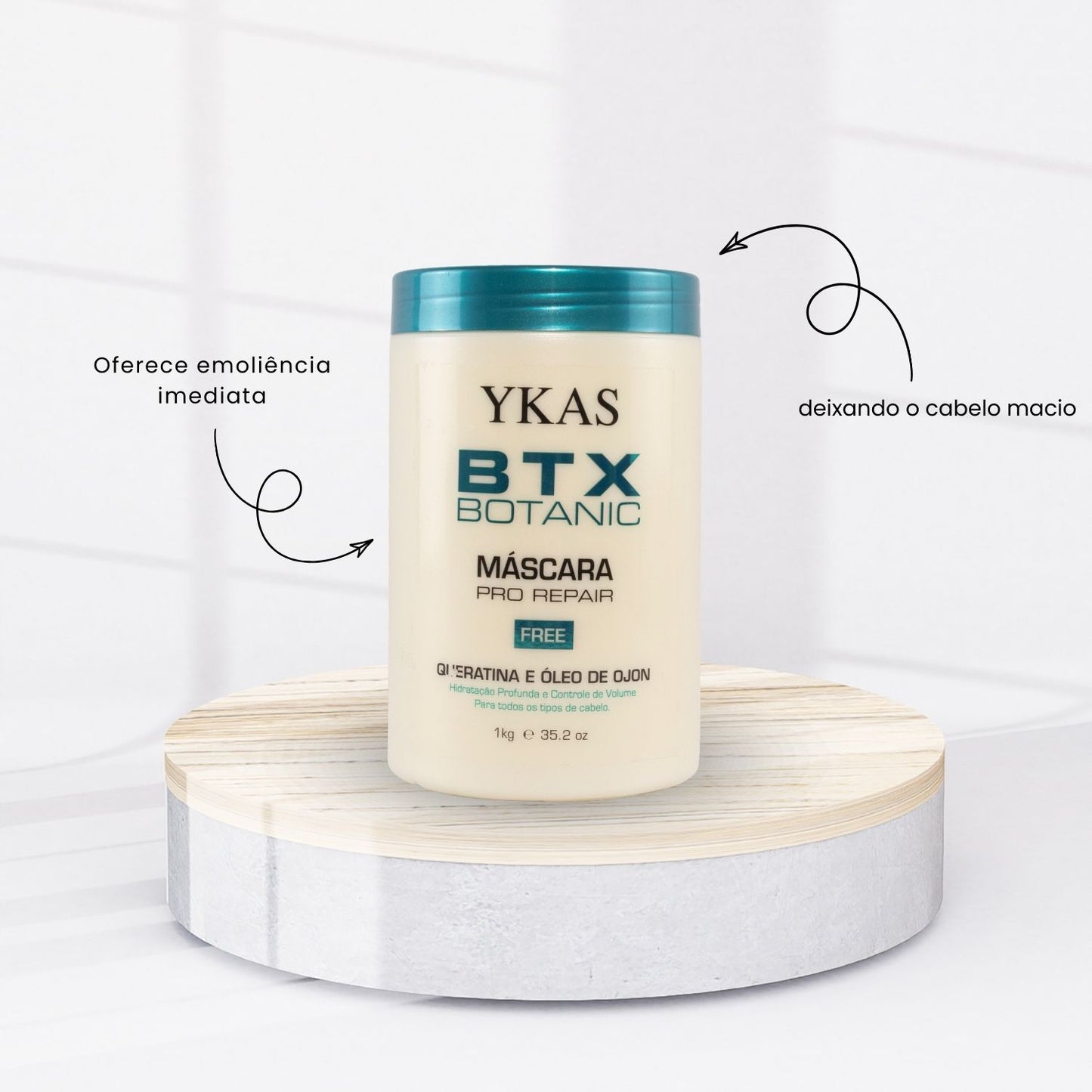 Kit Ykas Orgânico Formol Free ( 2 x 1 Litro ) + Máscara 1 Kg