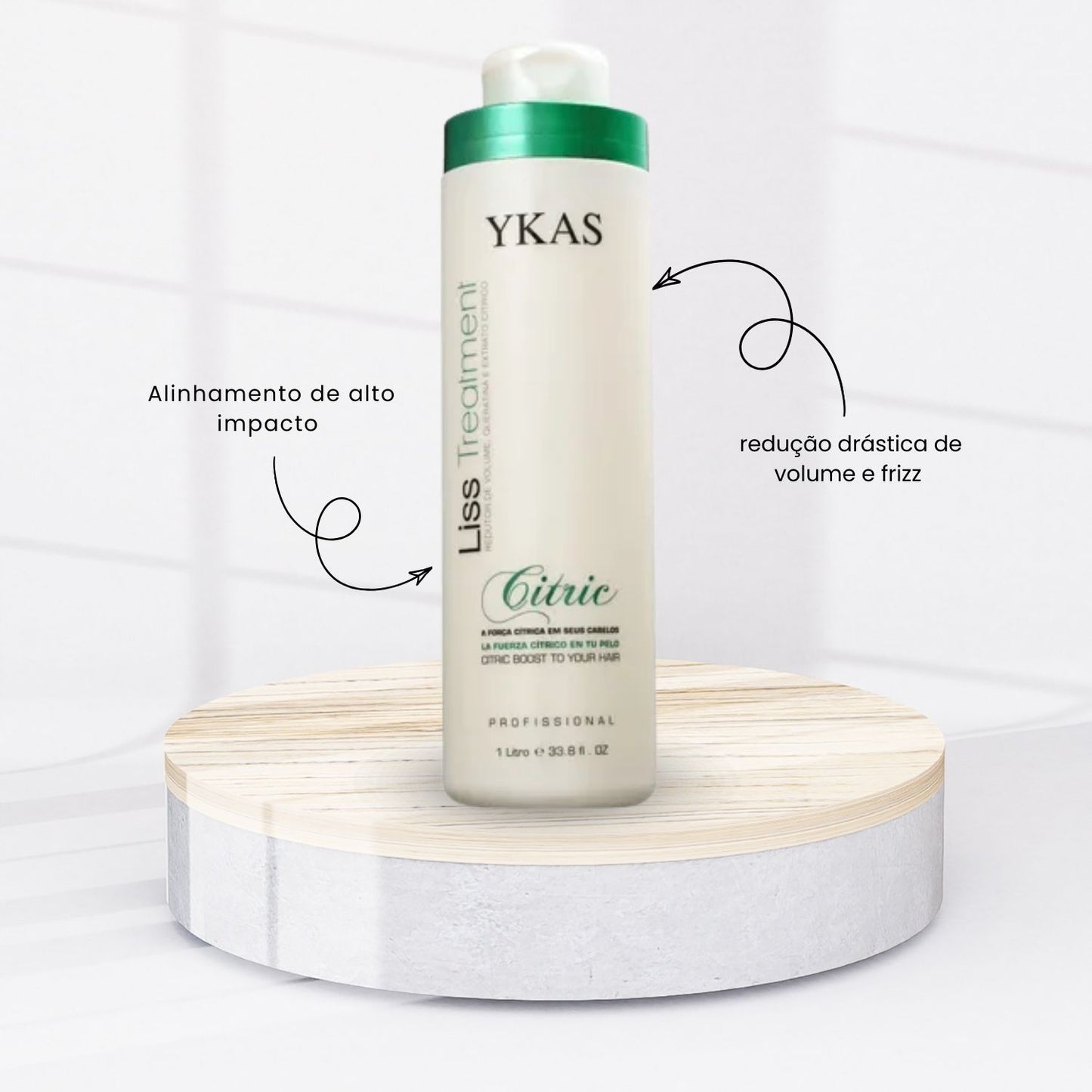 Kit Ykas Progressiva Citric 1 Litro + Verniz 1 Kg