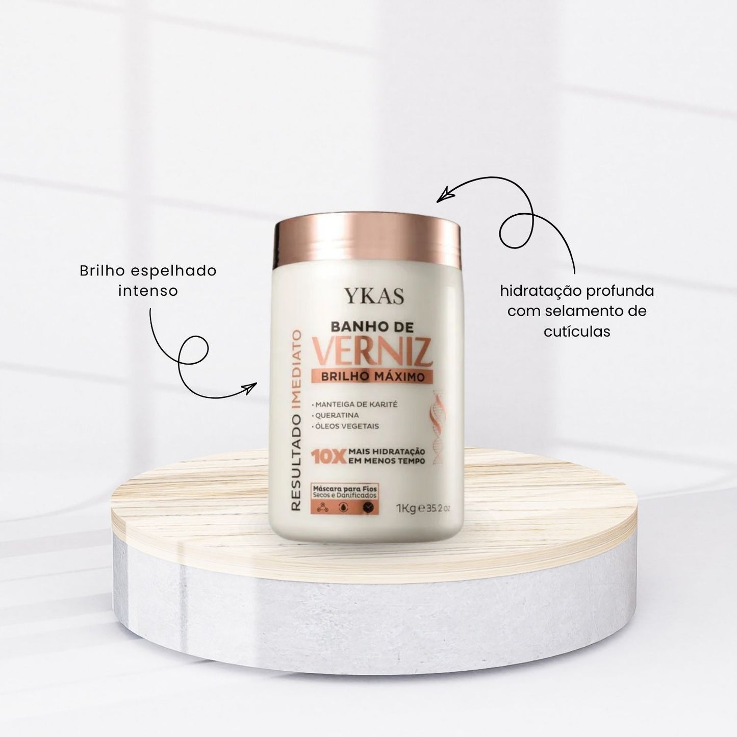 Kit Ykas Progressiva Citric 1 Litro + Verniz 1 Kg