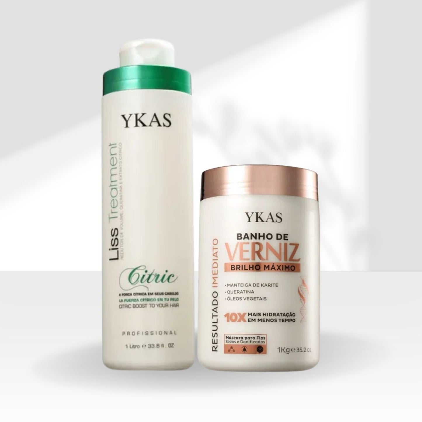 Kit Ykas Progressiva Citric 1 Litro + Verniz 1 Kg