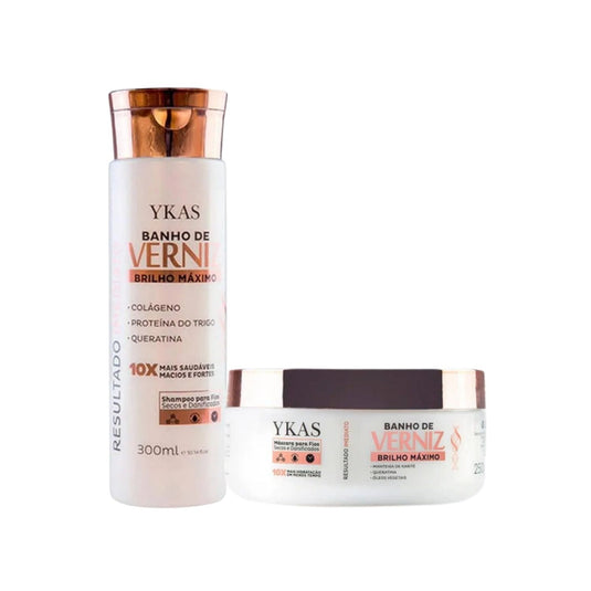 Kit Ykas Verniz Shampoo 300 ml + Máscara 250 g