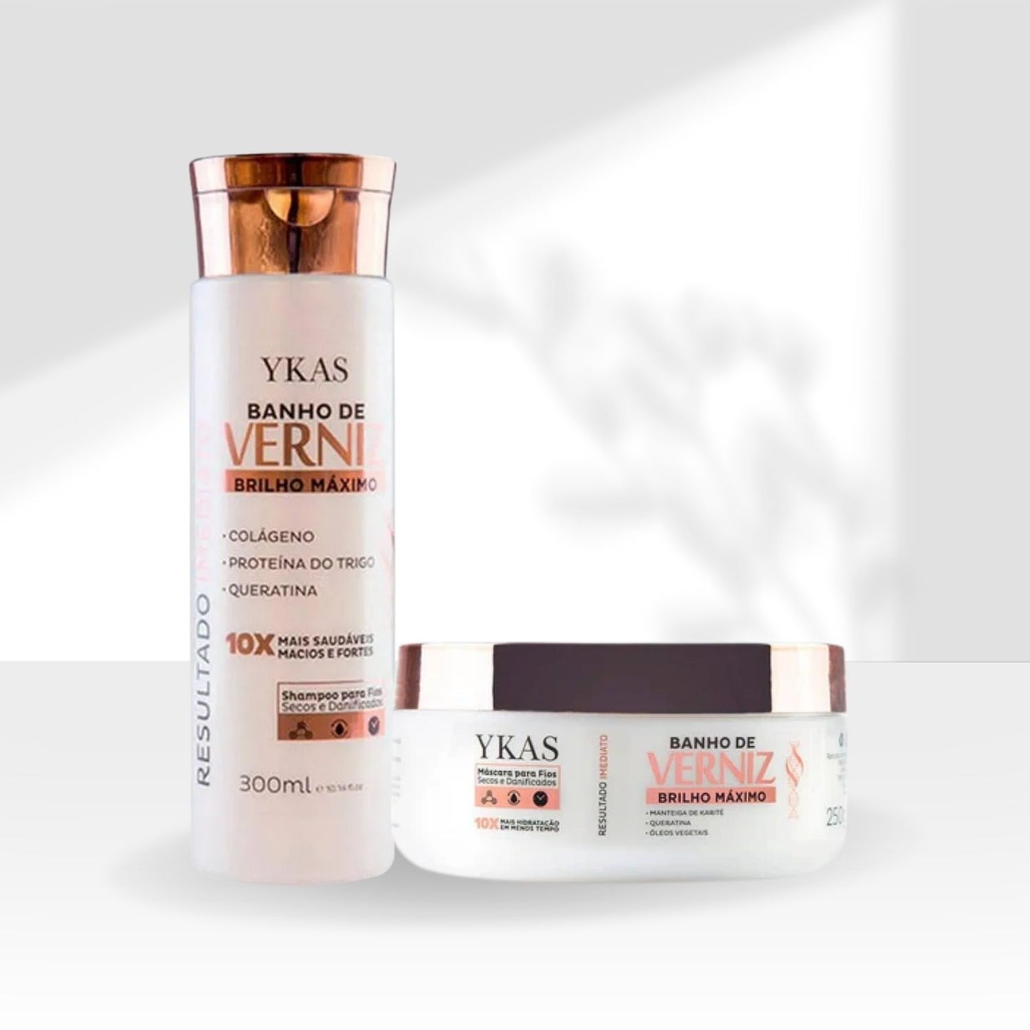 Kit Ykas Verniz Shampoo 300 ml + Máscara 250 g