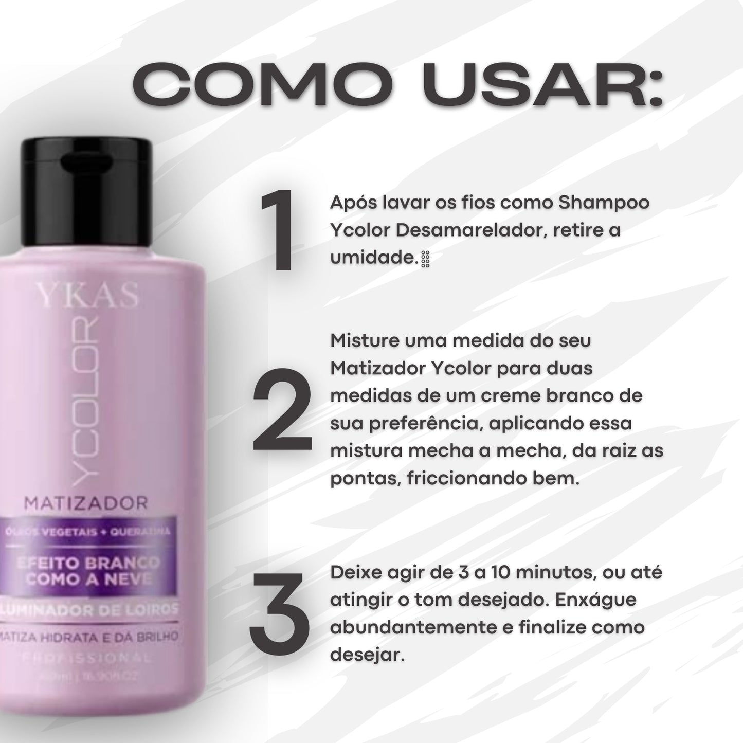 Máscara Ykas YColor Matizador Branco como a Neve 100 ml