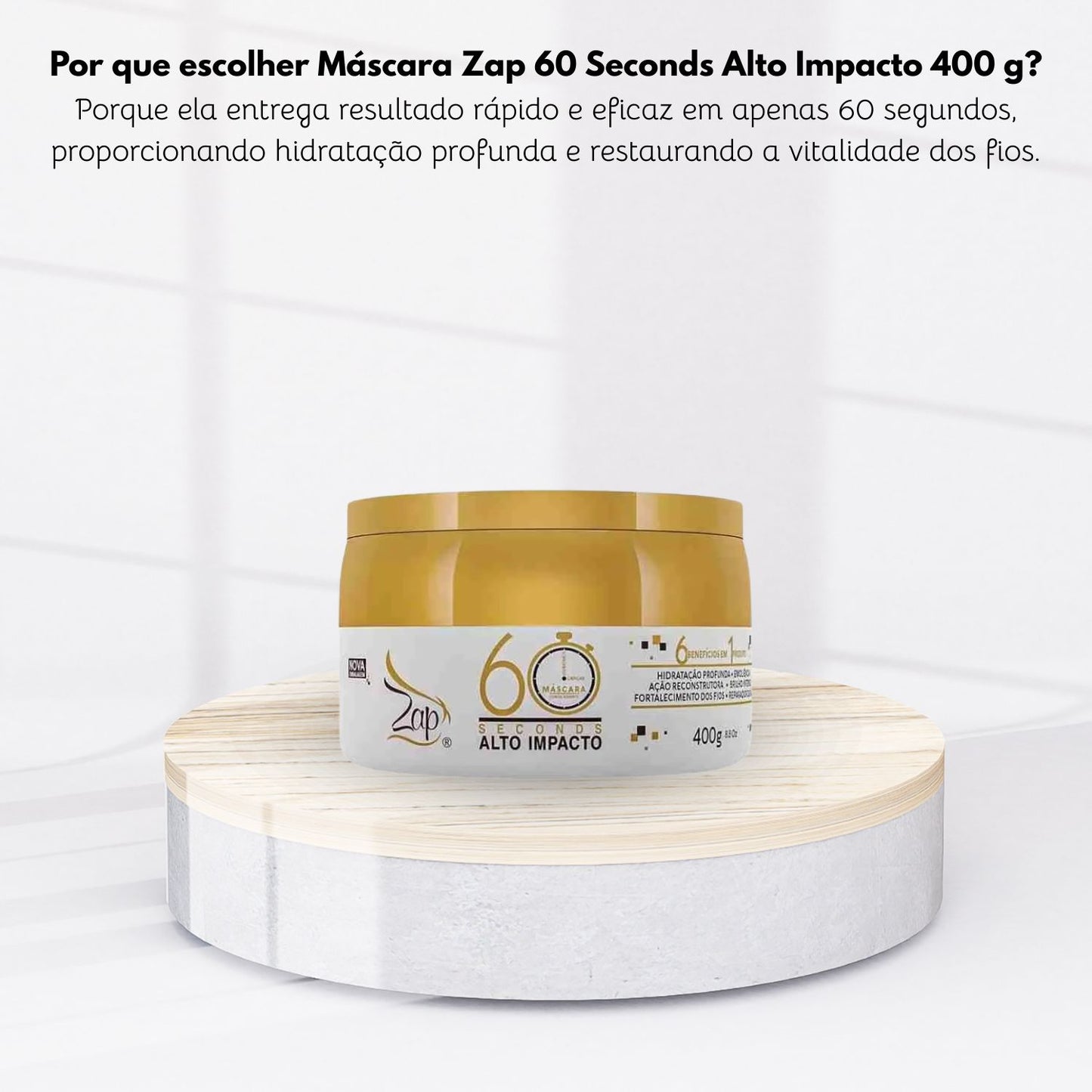 Máscara Zap 60 Seconds Alto Impacto 400 g