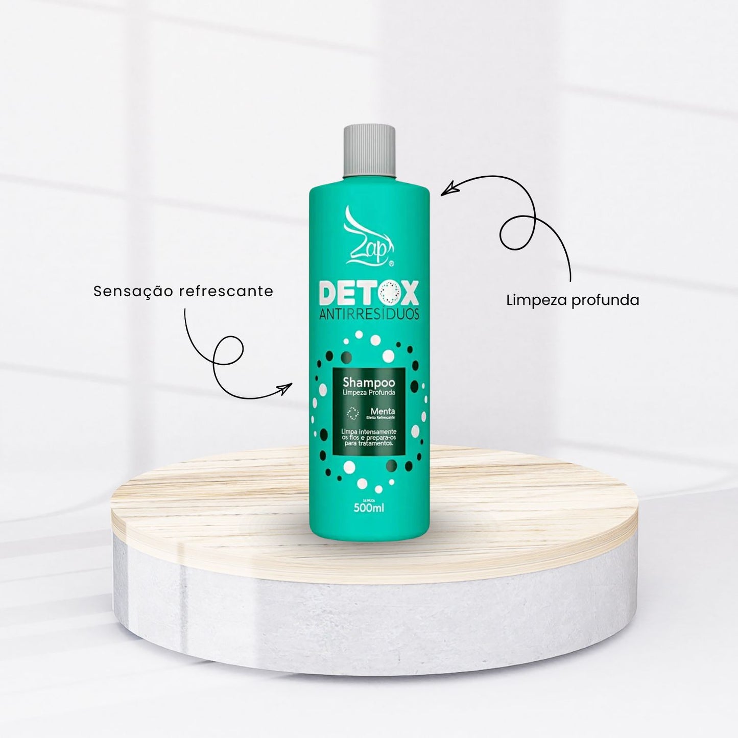 Shampoo Antirresíduo Zap Detox Menta 500 ml