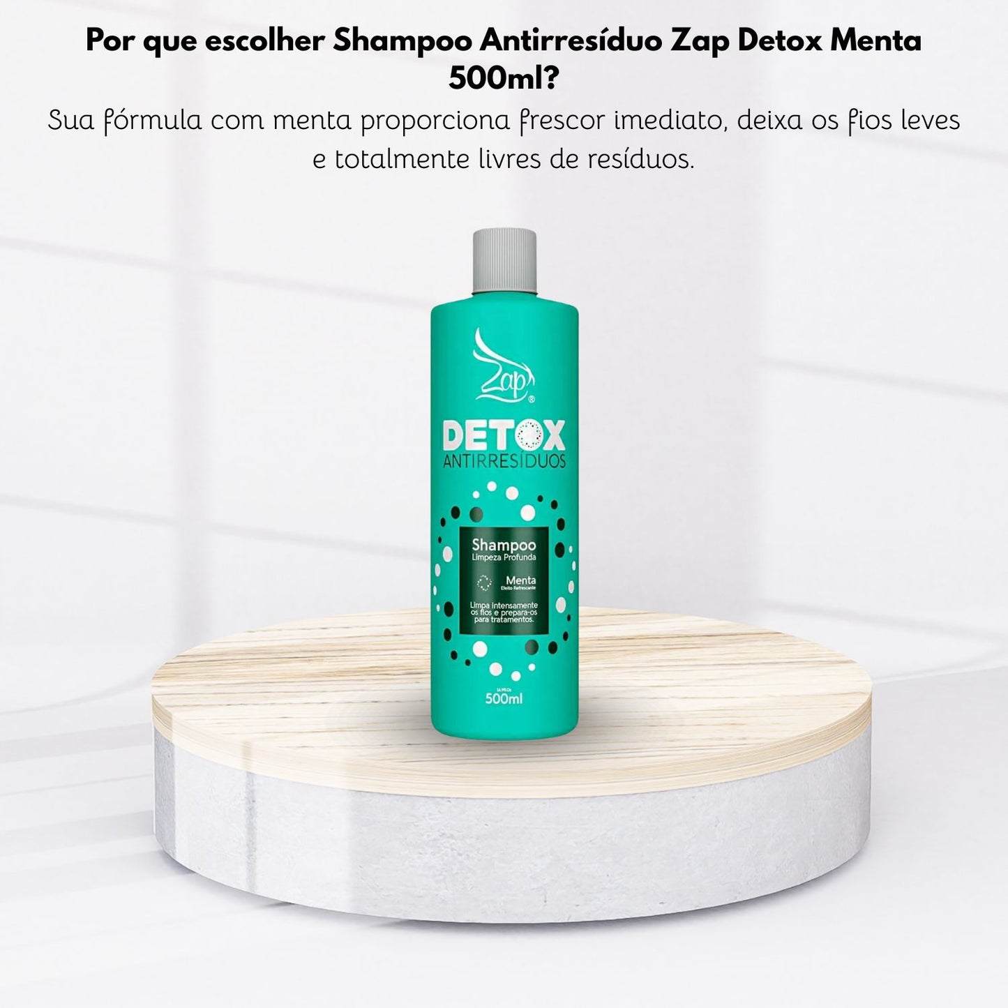 Shampoo Antirresíduo Zap Detox Menta 500 ml