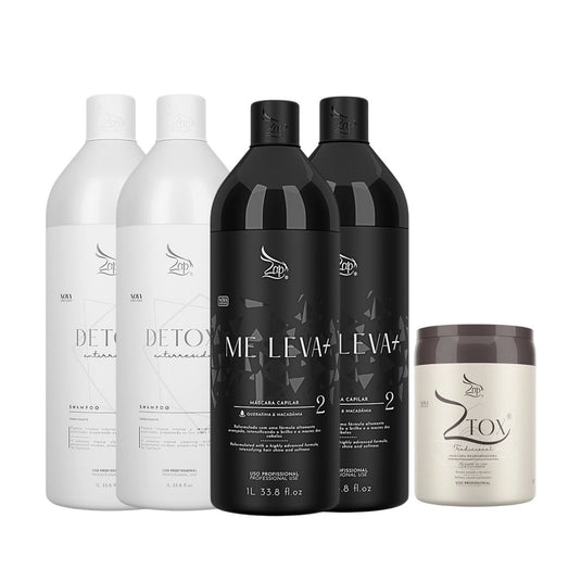 Kit Zap Me Leva+ 2 Shampoo e Máscara (2 x 1 Litro) e Ztox 950 g