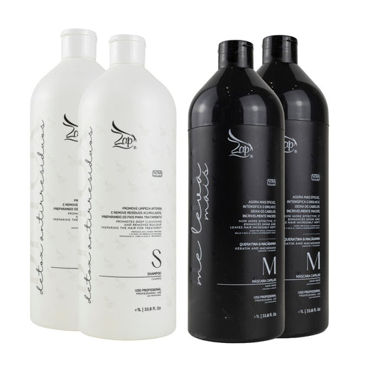 Kit Zap Me Leva+ 2 Shampoo e Máscara (2 x 1 Litro)