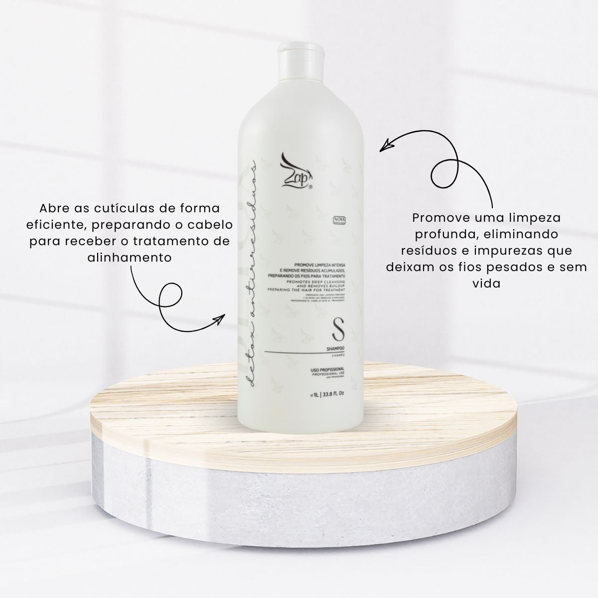 Kit Zap Me Leva+ 3 Shampoo e Máscara (2 x 1 Litro)