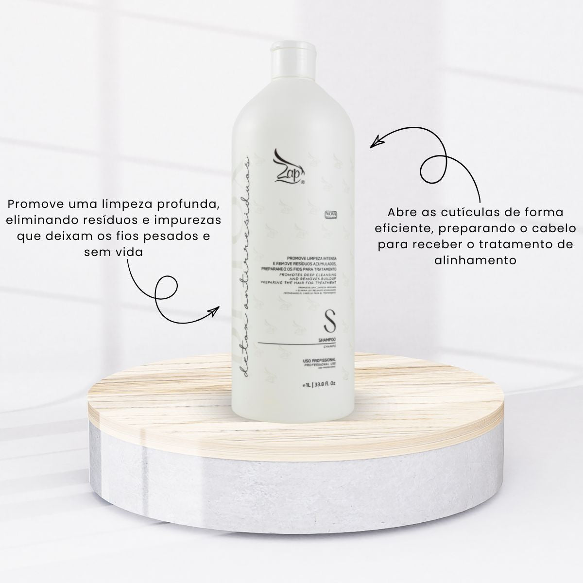 Kit Zap Me Leva+ 4 Shampoo e Máscara (2 x 1 Litro)