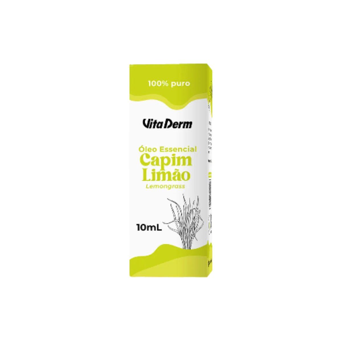 Oleo Essencial Vita Derm Capim Limão 100% Puro 10 ml