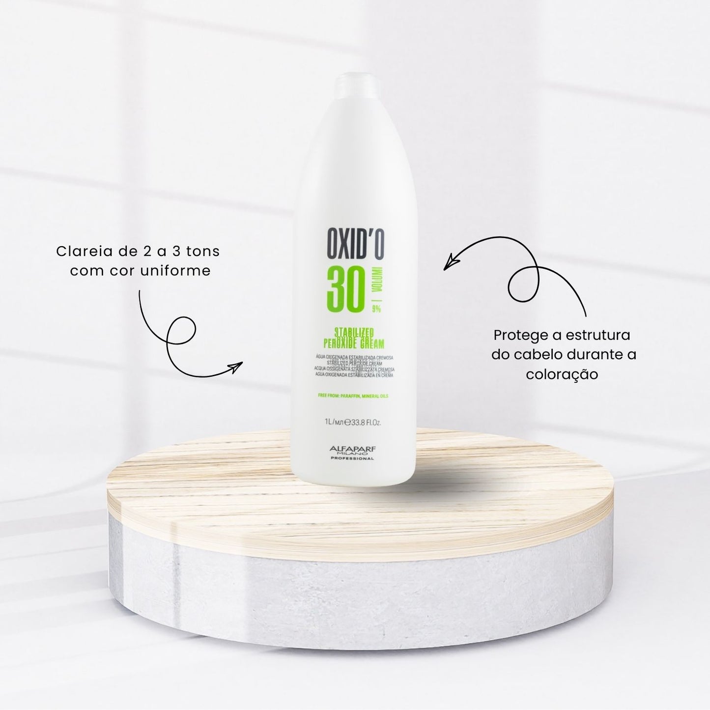 Agua Oxigenada Alfaparf Oxid'o 9% 30 volumes 1 Litro