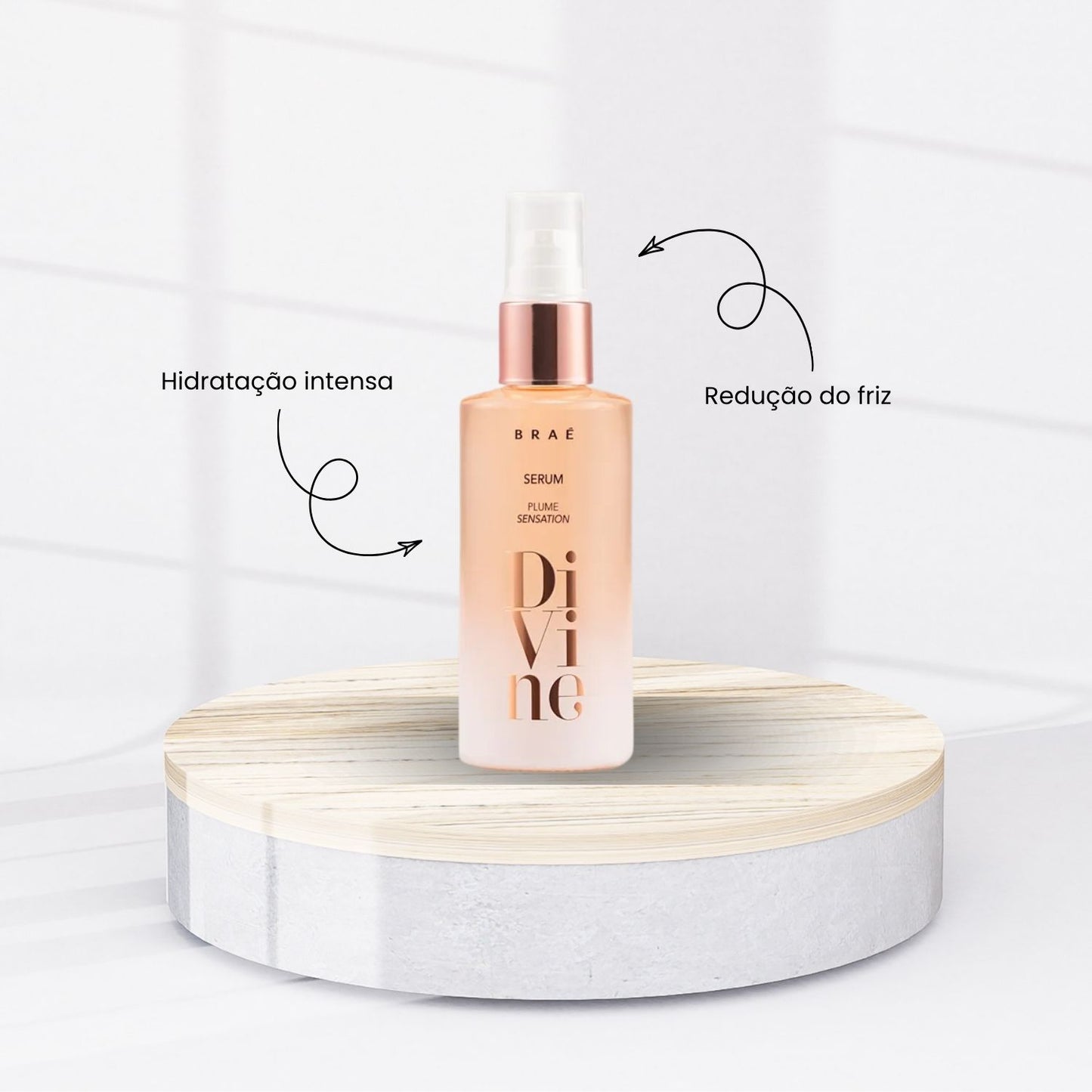 Serum Braé Divine Plume Sensation Oleo Reparador de Pontas 60 ml