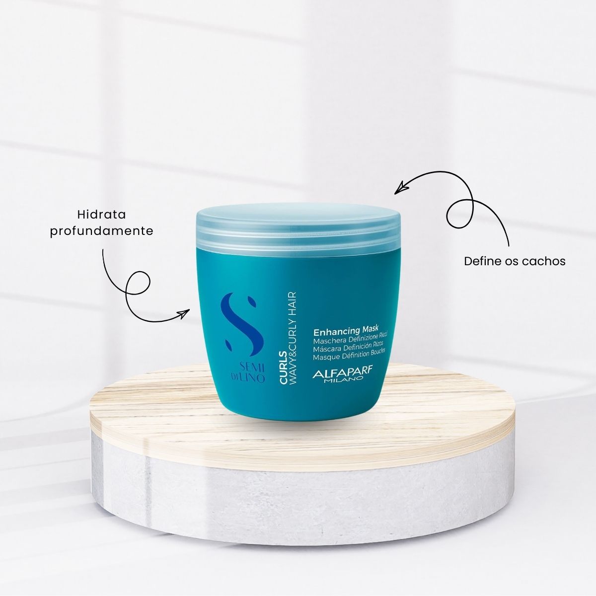 Máscara Alfaparf Semi di Lino Curls Enhancing 500 ml